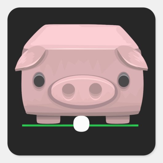 Sticker Carré Mobilier rayé table latérale pignon (Devant)