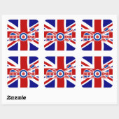 Sticker Carré Mod Logo Union Jack Arrière - plan carré autocolla (Feuille)