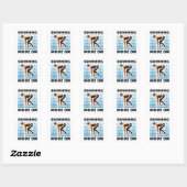 Sticker Carré Mode baignade sur - Pool Lover (Feuille)