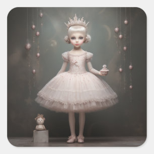 Sticker Carré Mode de ballet Casse-Noisette - Fée Dragée