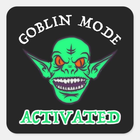 Sticker Carré Mode de gobelin activé (Devant)