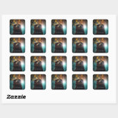 Sticker Carré mode de sieste activé (Feuille)
