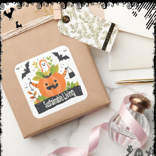 Sticker Carré Mode de vie durable   ExDesigner   Halloween