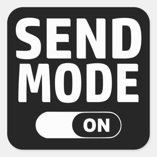 Sticker Carré Mode d'envoi activé (Devant)
