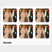 Sticker Carré Mode Edwardien (Feuille)