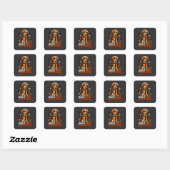 Sticker Carré Mode Fantôme Activé Par Mon Chien Labrador Hallowe (Feuille)