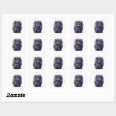 Sticker Carré Mode Feline (Feuille)