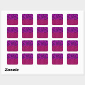 Sticker Carré Mode moderne rose violet Parties scintillant Leopa (Feuille)