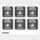Sticker Carré Mode Ne Pas Déranger Introverti (Feuille)