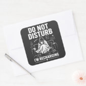 Sticker Carré Mode Ne Pas Déranger Introverti (Enveloppe)
