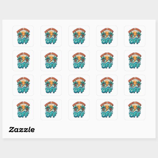 Sticker Carré Mode Plage : Désactivé (Feuille)