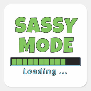 Sticker Carré Mode Sassy Chargement …