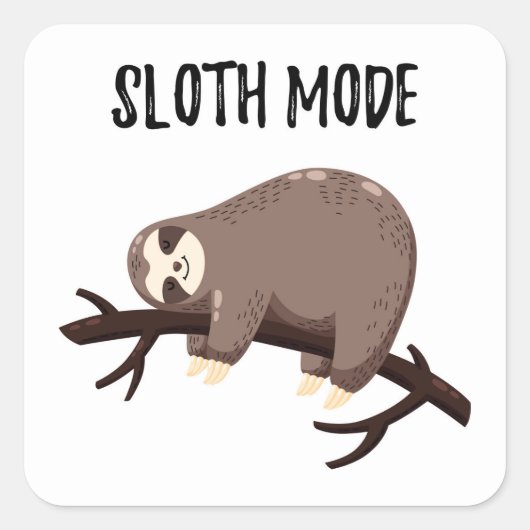 Sticker Carré Mode Sloth (Devant)