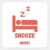 Sticker Carré mode Snooze (Devant)