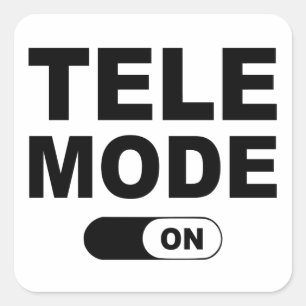 Sticker Carré Mode Télé activé