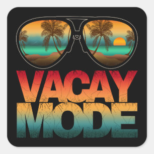 Sticker Carré Mode Vacances