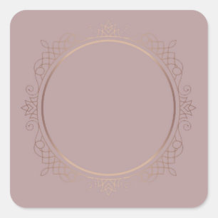 Sticker Carré Modèle blanc élégant et tendance sur mesure Rose G