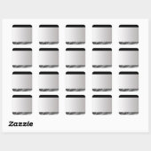 Sticker Carré Modèle blanc Gradation Argent, Blk & B/W Granite (Feuille)