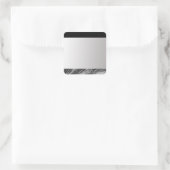 Sticker Carré Modèle blanc Gradation Argent, Blk & B/W Granite (Sac)