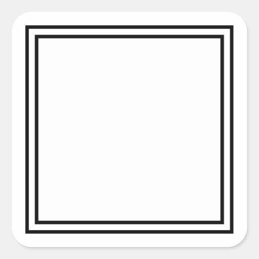 Sticker Carré Modèle Blank .. Ajouter votre texte image ici (Devant)