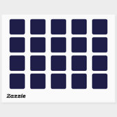 Sticker Carré Modèle bleu bleu couleur solide marine (Feuille)