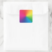 Sticker Carré Modèle Customisé Rainbow Gradient - Arcs-en-ciel (Sac)