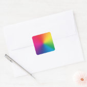 Sticker Carré Modèle Customisé Rainbow Gradient - Arcs-en-ciel (Enveloppe)