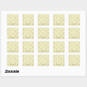 Sticker Carré Modèle Damask Old World (Feuille)