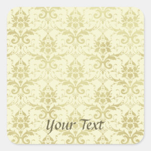 Sticker Carré Modèle Damask Old World
