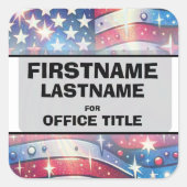 Sticker Carré Modèle de campagne personnalisé (Devant)