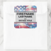 Sticker Carré Modèle de campagne personnalisé (Sac)