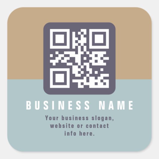 Sticker Carré Modèle de code QR moderne modifiable | Couleurs co (Devant)