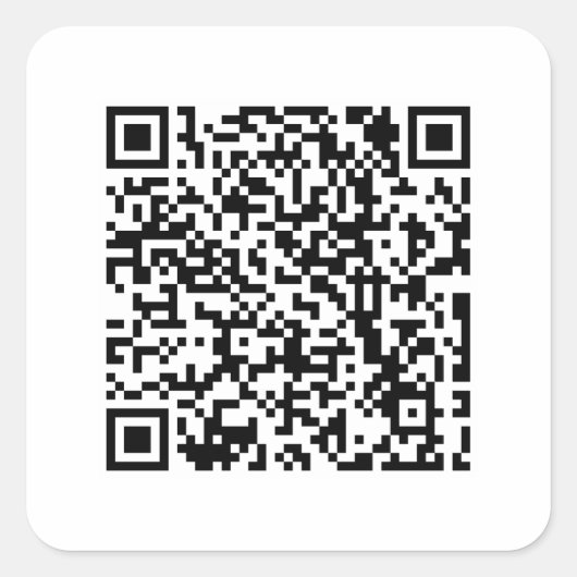 Sticker Carré Modèle de code QR personnalisé (Devant)