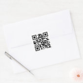 Sticker Carré Modèle de code QR personnalisé (Enveloppe)