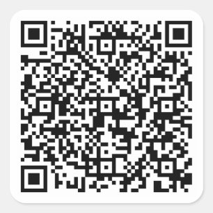 Sticker Carré Modèle de code QR personnalisé
