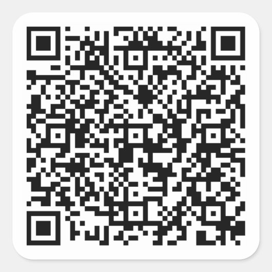 Sticker Carré Modèle de code QR personnalisé (Devant)