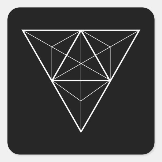 Sticker Carré Modèle de géométrie sacrée triangle (Devant)