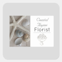 Modèle de logo de marque de fleuriste côtier édita