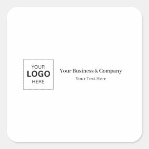 Sticker Carré Modèle de logo d'entreprise personnalisé