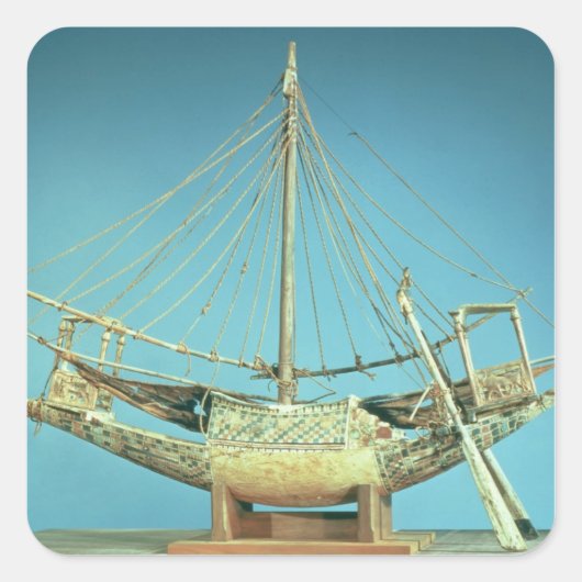 Sticker Carré Modèle de l'un des bateaux du pharaon (Devant)