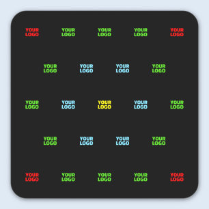 Sticker Carré Modèle de motif de logo ou d'image téléchargé mode