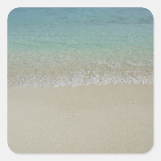 Sticker Carré Modèle de sable blanc des Maldives Nature branchée (Devant)