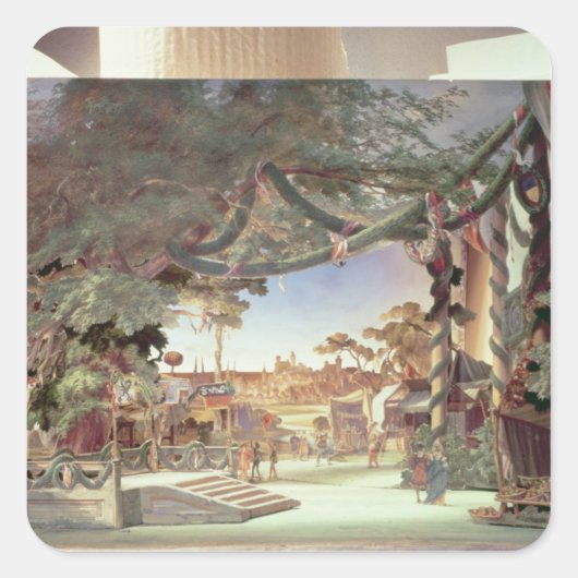 Sticker Carré Modèle de scène pour l'opéra 'Die Meistersinger (Devant)