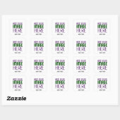 STICKER CARRÉ MODÈLE DE TEXTE D'IMAGE BLANCHE SIMPLE MODERNE (Feuille)