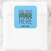 STICKER CARRÉ MODÈLE DE TEXTE D'IMAGE BLEU SKY SWAG MODERNE MODI (Sac)