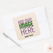 STICKER CARRÉ MODÈLE DE TEXTE D'IMAGE NATURELLE SIMPLE ET MODERN (Enveloppe)