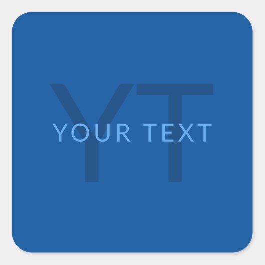 Sticker Carré Modèle de texte modifiable pour le nom monographiq (Devant)
