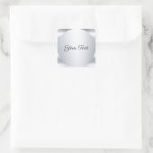 Sticker Carré Modèle de texte personnalisable Faux Argent Métall (Sac)