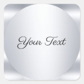 Sticker Carré Modèle de texte personnalisé avec faux aspect méta (Devant)