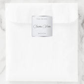 Sticker Carré Modèle de typographie Elégant look moderne Argent (Sac)